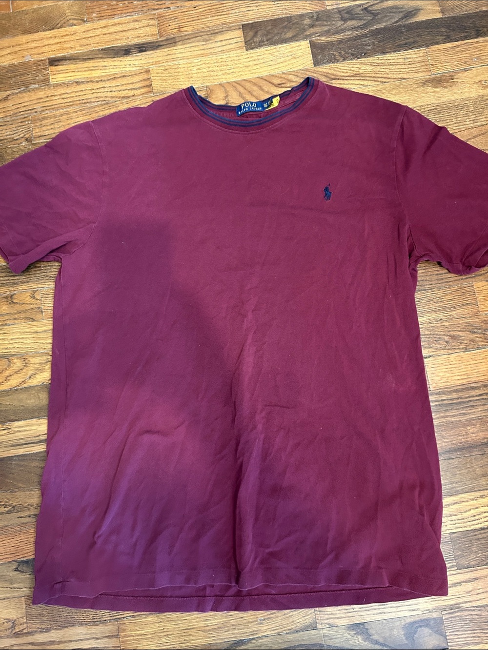Polo by Ralph Lauren Short-Sleeve Tee in Burgundy with Navy Logo